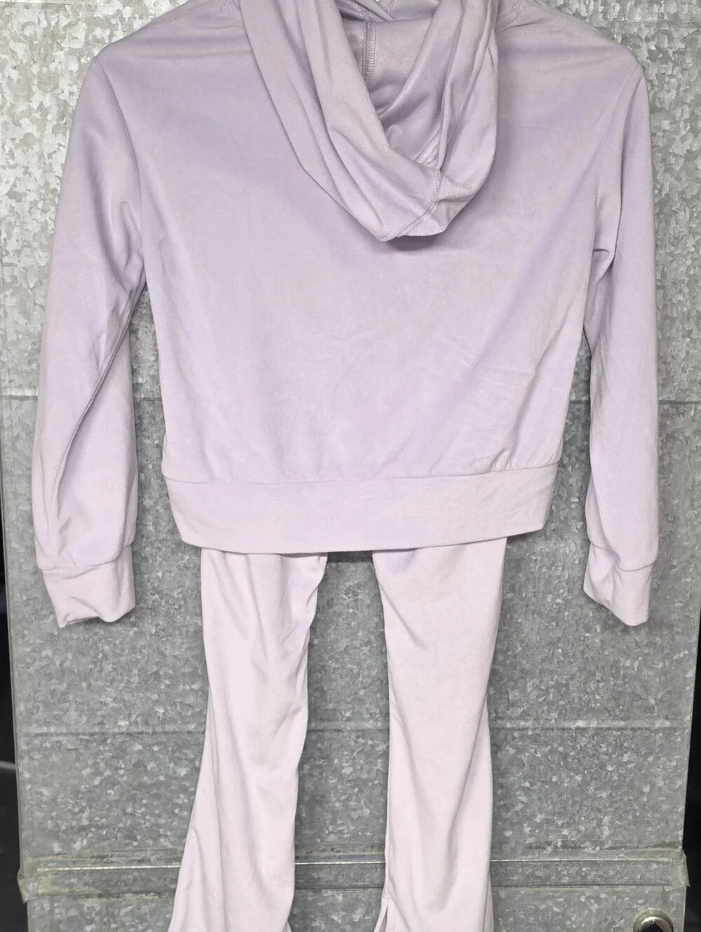 Converse Purple Velour Hoodie & Pants 2 Pc Set Girls Medium 8-10